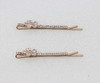 Faship A Pair Of Clear Crystal Floral Hair Clips 2 Pcs Pins