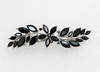 Faship Gorgeous Black Rhinestone Crystal Small Flower Hair Barrette Clip