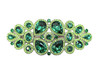 Faship Gorgeous Green Rhinestone Crystal Floral Hair Barrette Clip