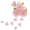 MIAO WU Japanese Women Pink Cherry Blossoms Hair Clip,Kimono Flower Tsumami Hairpin Band Clip Hair Stick Accessories for Women Girls (Style C)