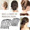 4 Pcs Hair Fork Clip Metal Hair Side Combs Bun Updo Hair Sticks French Twist Hair Tool Bun Hair Pins Clips Grips for Women Girls