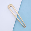 Andelaisi Boho Gold Hair Sticks Hair Clip Vintage U Shape Hair Slide Hairpin French U Shape Hair Stick Clip Vintage Metal Hair Forks Bun Holder Barre