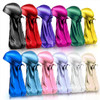 BIGEDDIE 12Pcs Durag Pack, Durags for Men Silky, Silk Durag for Men Women Waves, Satin Du rag with Long Tail and Wide Straps 12 Colors