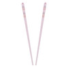 Pink Clear Hair Stick Chop Sticks with Diamond Flower