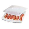 PrepSolutions Microwavable Bacon Grill, White  Nonstick, Easy-Clean Design