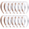 SIQUK 14 Pieces Satin Headbands White Ribbon Headband 1 Inch Plain DIY Hair Headbands for Women and Girls