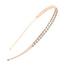 Fashion Double Row Fine Encrusted Rhinestone Claw Chain Hair Hoop Hair Bands - Simple Hair Accessories Headband for Woman Lady (Rose gold)