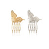 LOVEF 1Pair Delicate Retro Elegant Butterfly Hair Pin Clip Cuff Claw Side Comb, Siver/Gold
