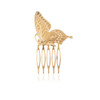 LOVEF 1Pair Delicate Retro Elegant Butterfly Hair Pin Clip Cuff Claw Side Comb, Siver/Gold