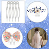 Honbay 50PCS 5 Teeth Metal Hair Combs Hair Side Combs Hair Clip Combs Twist Combs Wedding Bridal Veil Combs Wig Combs Headpieces Accessories Combs Up