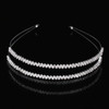 Teppylony Fashion Shining Double Row Irregular Inlay Rhinestone Headband Wedding Bride Bridesmaids Headdress Hair Accessories for Women
