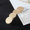 2PCS Gold and Silver Metal Spring Hair Clip Simple French Hair Barrette Hairpin Hair Accessories (Round)