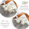 Casdre Pearl Bridal Hair Pins Crystal Bride Hair Piece Wedding Hair Accessories for Women and Girls(Pack of 2) (A Silver)