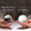 Berlinzo Premium Clear Ice Ball Maker Mold - 2 Large 2.4" Crystal Clear Ice Balls for Whiskey, Cocktails & Bourbon, Easy-to-Remove Ice Sphere Mold -