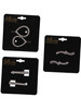 Allure Women's Glass Rhinestone Hair Salon Clips, 3-pack
