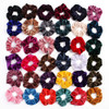 Lovef 7PCS Soft Elegant Velvet Hair Scrunchies Elastic Hair Bands Ties Donut Hair Ponytail Holder Hair Accessories