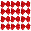 4 Inch Boutique Girls Hair Bows Hair Clips for Baby Girls Toddlers 12 Pcs Solid Color(Red)