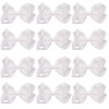 4 Inch Boutique Girls Hair Bows Hair Clips for Baby Girls Toddlers 12 Pcs Solid Color (White)