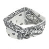 DINPREY Assorted Paisley Print Wide Bandana Knot Headbands Criss Cross Head Wrap Hair Band (White)