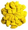 Cotton Scrunchie Set, Set of 10 Soft Cotton Scrunchies, Solid Color Packs (Yellow)