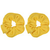 Set of 2 Large Solid Scrunchies - Yellow