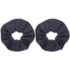 Large Solid Scrunchie - Set of 2 - Dark Grey