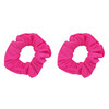 Set of 2 Solid Scrunchies (Hot Pink)