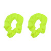 Set of 2 Solid Scrunchies (Neon Yellow)