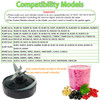 2 Packs Ninja Blender Cups & 7 Fins Ninja Blender Blade Replacement Compatible with Ninja Blender BN401 BN751 BN801 BL642 BL480-30 BL490-30 BL640 CT6