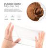 50PCS Hair Nets Invisible Elastic Edge Mesh Bun Hair Nets for Ballet Dance 20" Brown