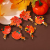 HZEYN 6 Pack Thanksgiving Hair Clip Fall Pumpkin Maple Leaf Turkey Hair Clips for Women Autumn Fall Hair Barrette Accessory Holiday Gifts