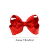 12 PCS 3" Hair Bow Clips Red Grosgrain Ribbon Solid Color Hair Bow with Alligator Clips Hair Accessories for Teen Toddler Little Girls (Red)
