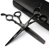 SHARONDS 6/7 Inch Professional 440C Hair Cutting Scissor Salon Hairdressing Thinning Shears Perfect for Barber and Home Use (6 in 2pc)