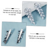 2Pcs Sparkly Crystal Hair Clips, Rhinestones Duckbill Alligator Hair Pins, Handmade Hair Barrettes, Elegant Gold Metal Bobby Hairpin Hair Accessories