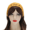 ZLYC Women Headband Handmade Crochet Knit Boho Flower Hair Bands (Crochet Yellow)