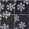 Beaupretty 8 Pieces Christmas Snowflake Hairpins Blue Rhinestone Snowflake Hair Clips Metal Bobby Pins Winter Barrettes for Women Girls