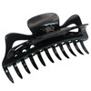Parcelona French Classic Large 5.5 Inches Celluloid Black Claw Jaw Hair Clip Clamp Clutcher by Parcelona
