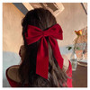 Long Velvet Hair Bow Red Bow Hair Clips Ribbon Velvet Hair Barrettes Clip Large Bowknot Hairpin Headwear Velvet Bow Hair Barrette Headpieces Lady Hai