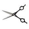 Very Sharp Kobaruto Rebel - 440c Silver Black Cobalt 6" Hairdressing Shears for Stylists and Barbers