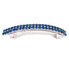 Rosemarie Collections Women's Classic Style Double Row Crystal Hair Clip (Blue)