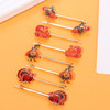 Boderier 8 Pack Thanksgiving Hair Clips for Women Fall Maple Leaf Turkey Hair Bobby Pins Thanksgiving Holiday Party Costume Hair Accessory Gifts (Tur