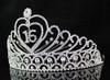 Janefashions Sweet Sixteen 16 Years Old 16th Birthday Party Clear White Austrian Rhinestone Crystal Metal Tiara Crown With Hair Combs Princess Silver