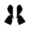 KDDOM 1 Pair Bow Hair Clips Ribbon Bow Side Clips Cute Hair Accessories for Girls Women Kids(Black)