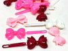 Tara Girls Self Hinge Bow Hair Barrettes - Pinks - 18 Pcs.
