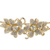 LUX ACCESSORIES Gold Tone Crystal Rhinestone Floral Flower 2 Row Coil Headband