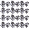 4 Inch Boutique Girls Hair Bows Hair Clips for Girls Toddlers 12 Pcs Solid Color (Silver)