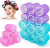 Jumbo Hair Rollers Sets,18 Pcs Self Grip Salon Hair Dressing Curlers, Jumbo Large Rollers for Long Short Hair, DIY Curly Hairstyle for Women, Colors