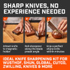 The Original Tumbler Rolling Knife Sharpener - Knife Sharpening Made Easy - Rolling Knife Sharpener Tool for Kitchen Knives - Knife Sharpener Kit Of