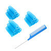 MOODKEY 18PCS Self Grip Small Hair Curlers Heatless Roller Hair Curlers Pro Salon Hairdressing Curler DIY Curly Hairstyle Hair Rollers Tools Rat Tail