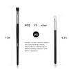 MSQ Eye Makeup Brushes Eyeshadow Makeup Brushes Set with Soft Synthetic Hairs & Real Wood Handle for Eyeshadow, Eyebrow, Eyeliner, Blending (Black, 8